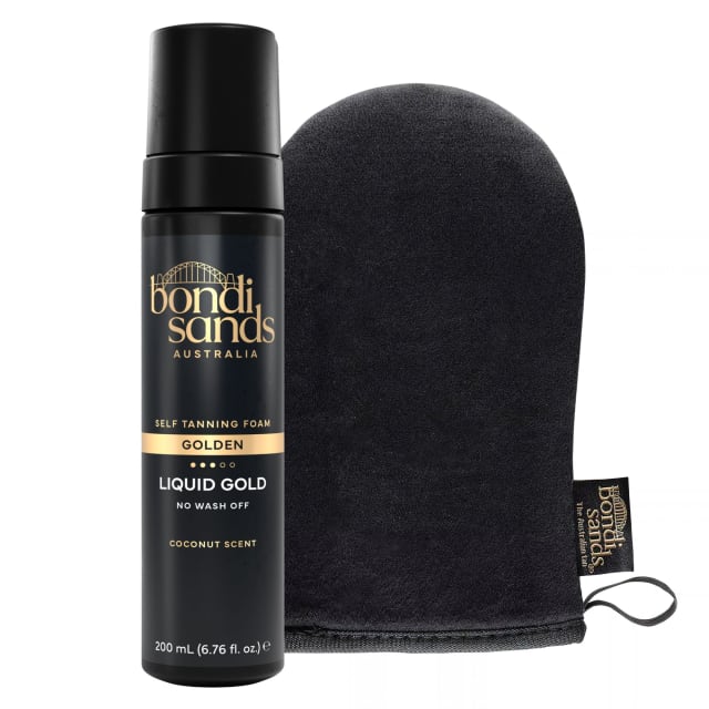 Bondi Sands Liquid Gold Self Tanning Foam + Mitt, 6.76 oz
