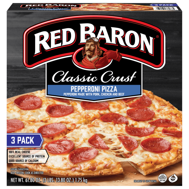 Red Baron Pepperoni Classic Crust Frozen Pizza - 3 Pack