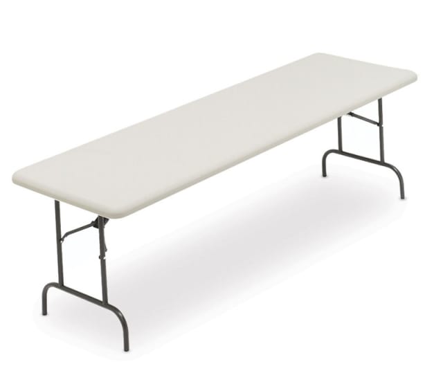 IndestrucTable® Classic Folding Table, Platinum Granite - 30" x 96"