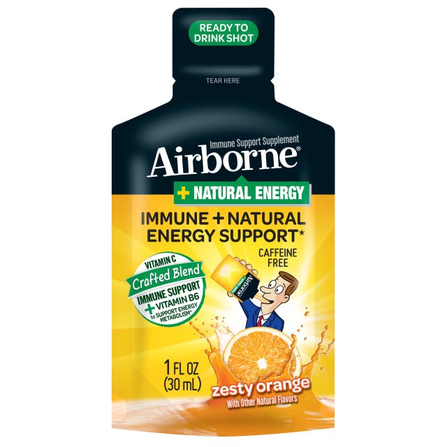 AIRBORNE® Plus Natural Energy Liquid Shot - Zesty Orange 12/1 oz.