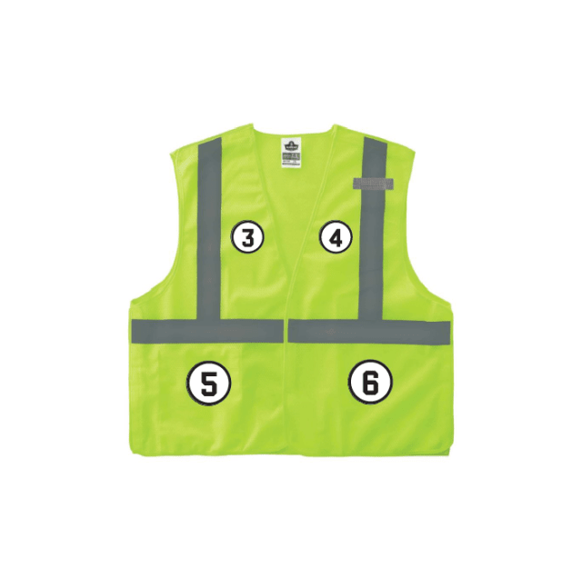 GloWear 8215BA-S Breakaway Hi-Vis Safety Vest - Type R, Class 2, Single Size, 1 Pocket