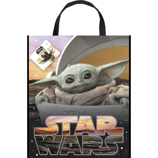 78479  Mandalorian The Child Plastic Tote Bag, 13" x 11"