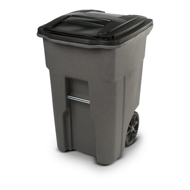48 Gal. Trash Can with Sunburst Wheels and Lid