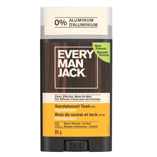 Every Man Jack Sandalwood Teak Aluminum Free Deodorant - 3 oz