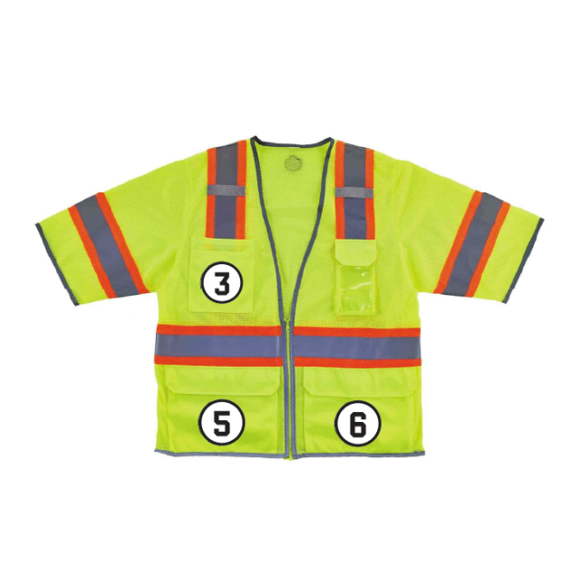 GloWear 8346Z Two-Tone Surveyor Vest - Type R, Class 3, Zipper