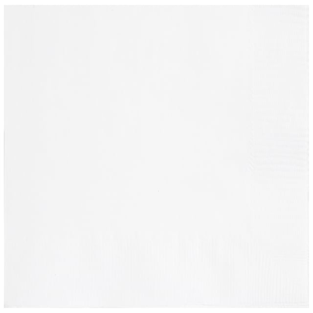 34498 Bright White Solid Luncheon Napkins, 100ct