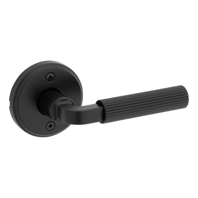 Mirada Round Dummy Door Lever in Matte Black