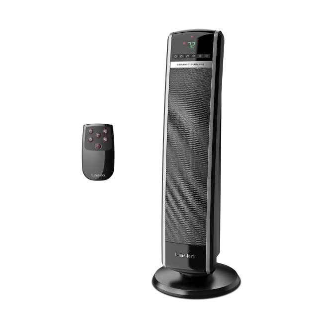 Lasko 29" 1500-Watt Digital Ceramic Tower Space Heater with Remote Control, Black