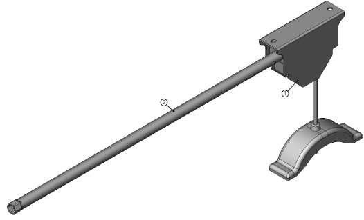 Offset Winch Assembly with 35-1/2" Welded Extension