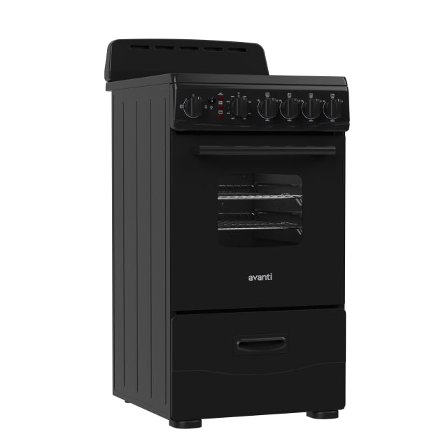 Avanti 20-Inch Electric Range with Ceramic Glass Cooktop, Black