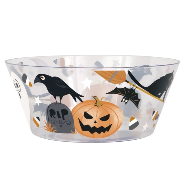 21857 Bats & Boos Halloween 10" Plastic Serving Bowl