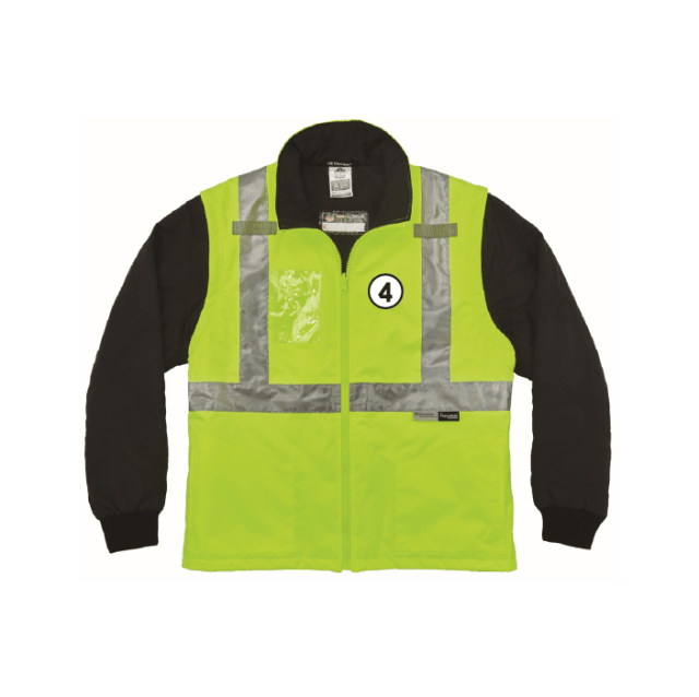 GloWear 8287 Hi-Vis Winter Jacket and Vest with Detachable Sleeves - Type R, Class 2