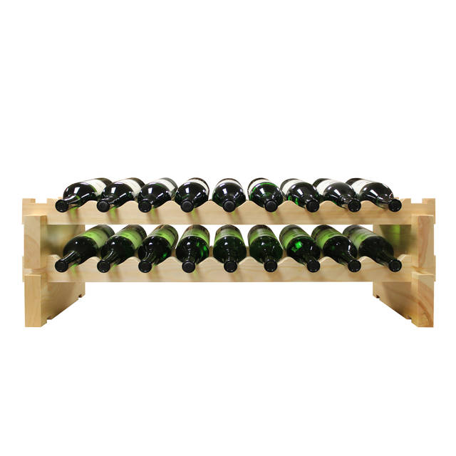 Vinotemp Modular Wine Rack, 2 x 9, 18 Bottle Capacity