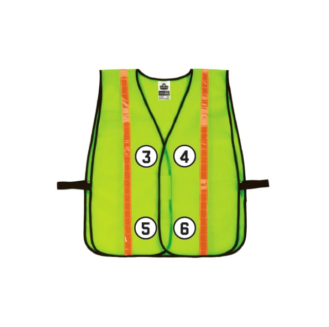 GloWear 8040HL Hi-Vis Safety Vest - Non-Certified, Hook + Loop, Combined Performance Tape