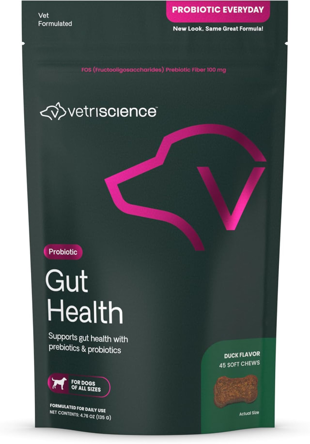 VS Gut Health Chews, Dogs, Duck, 45ct