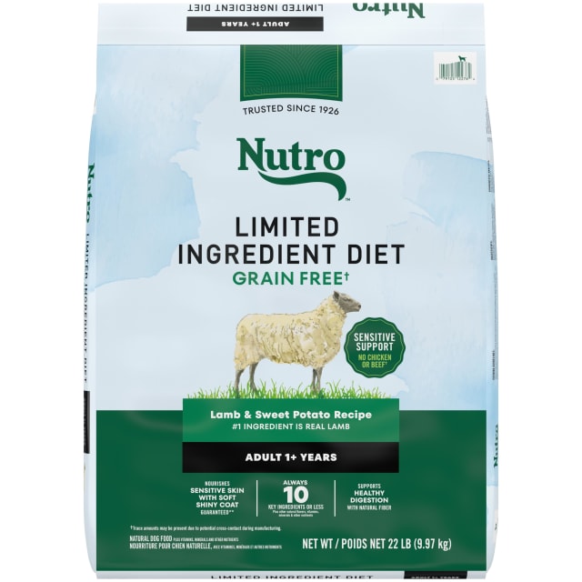 Nutro Limited Ingredient Diet Adult Dry Dog Food, Lamb & Sweet Potato Recipe, 22 lbs.