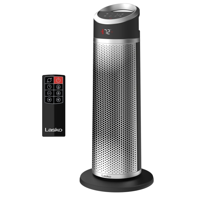 Lasko 22" Halo Ceramic Tower Space Heater with Remote Control