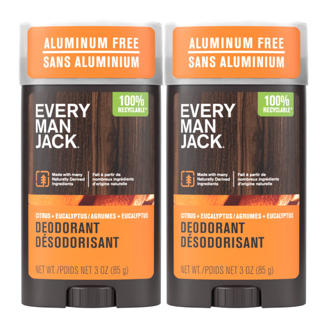 Every Man Jack Citrus Eucalyptus Aluminum Free Deodorant - 3 oz