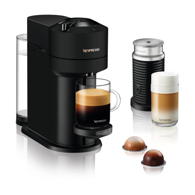 Nespresso Vertuo Next Coffee and Espresso Maker with Aeroccino3 Milk Frother by De'Longhi, Matte Black