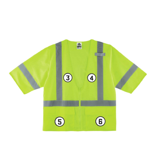 GloWear 8320Z Hi-Vis Safety Vest - Type R, Class 3, Zipper