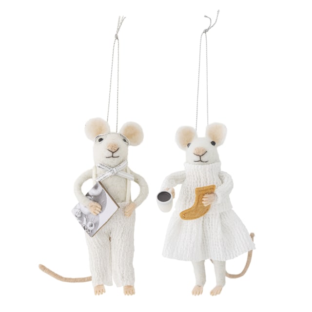 82061230 - Peo Ornament, White, Wool STOCK: 293
