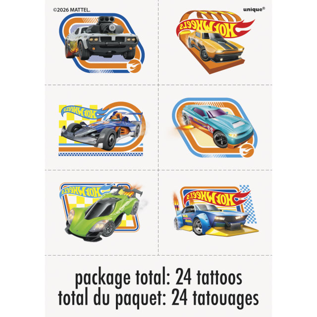 44141  Hot Wheels Tattoos, 24ct