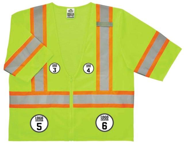 GloWear 8330Z Two-Tone Hi-Vis Safety Vest - Type R, Class 3, Zipper