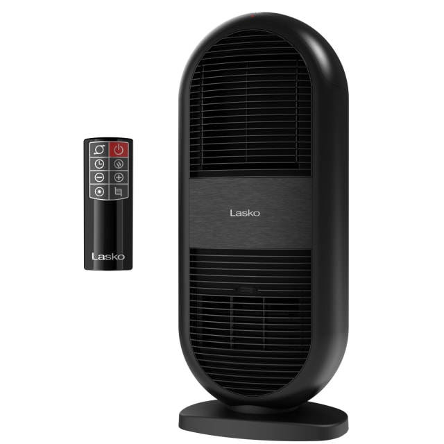Lasko 27" 1500-Watt Motion X Whole Room Space Heater & Air Circulator with Remote Control, Platinum Protection and PowerGuard, Black