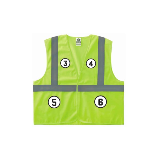 GloWear 8205HL Hi-Vis Safety Vest - Type R, Class 2, Hook + Loop, No Pockets