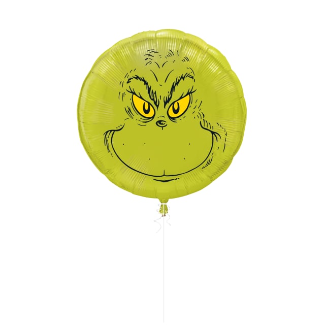 38650  Grinch Round 34" Foil Balloon - Packaged