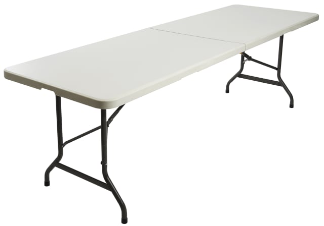 IndestrucTable® Classic Folding Table, Platinum Granite - 30" x 96" Bi-Fold