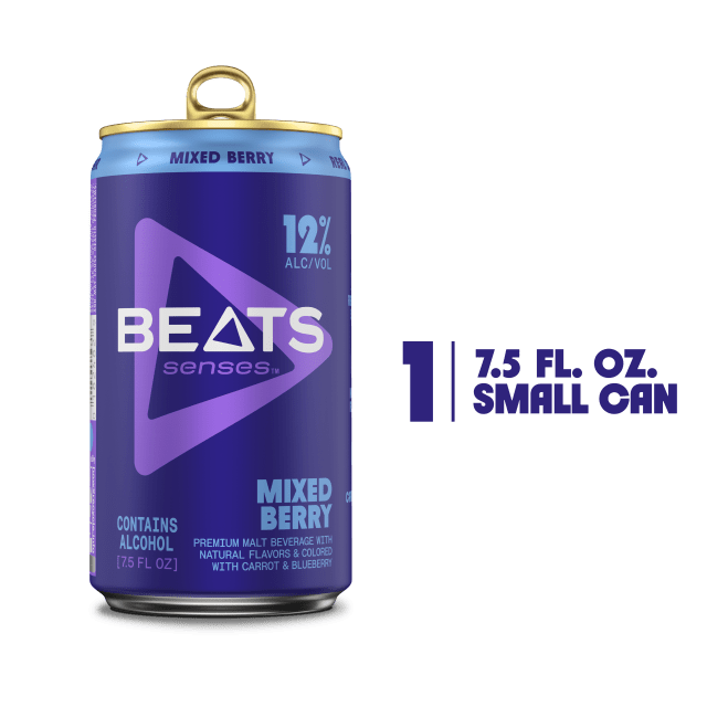 Beats Senses Mixed Berry Premium Malt Beverage, 7.5 fl oz Single Can 
