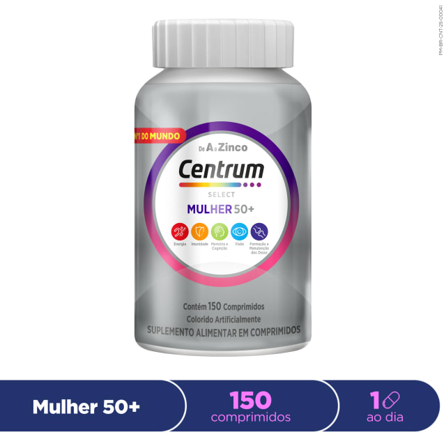 Centrum Select Multivitaminico Mulher 50 + Vitaminas de A a Z 150 Comprimidos