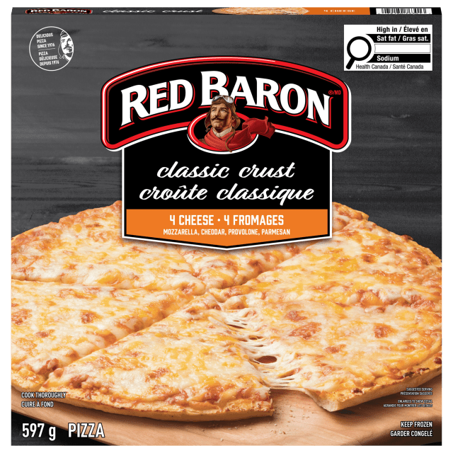 Red Baron Four Cheese Classic Crust Frozen Pizza
