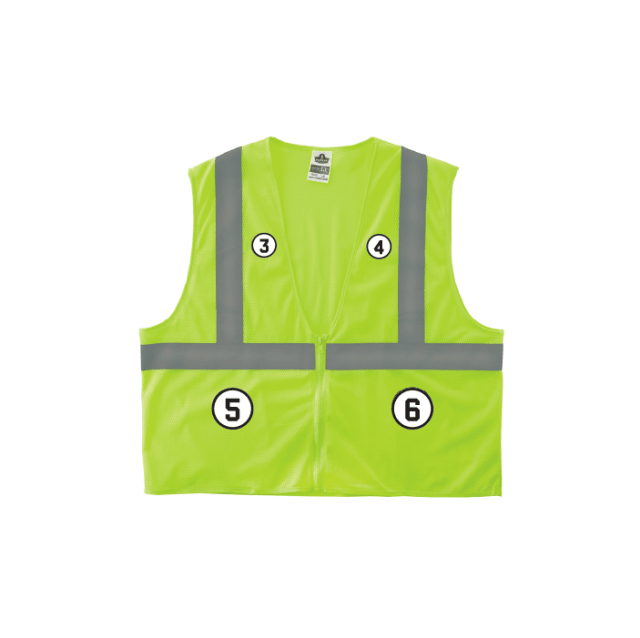 GloWear 8205Z Hi-Vis Safety Vest - Type R, Class 2 - Zipper, No Pockets