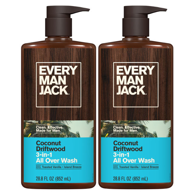 Every Man Jack Coconut Driftwood All Over Wash - 28.8 fl oz