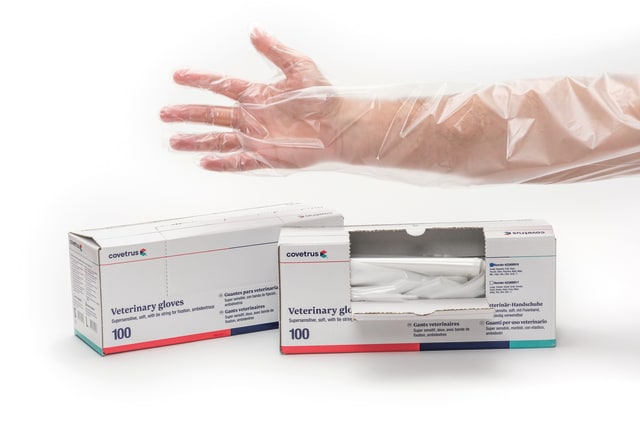 Long Veterinary Gloves, Super Sensitive with Fixation Band