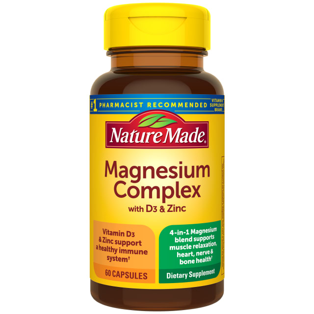 Nature Made Magnesium Complex Supplement with Vitamin D & Zinc Capsules - 60ct