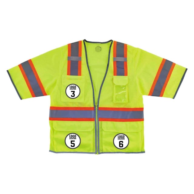 GloWear 8346Z Two-Tone Surveyor Vest - Type R, Class 3, Zipper