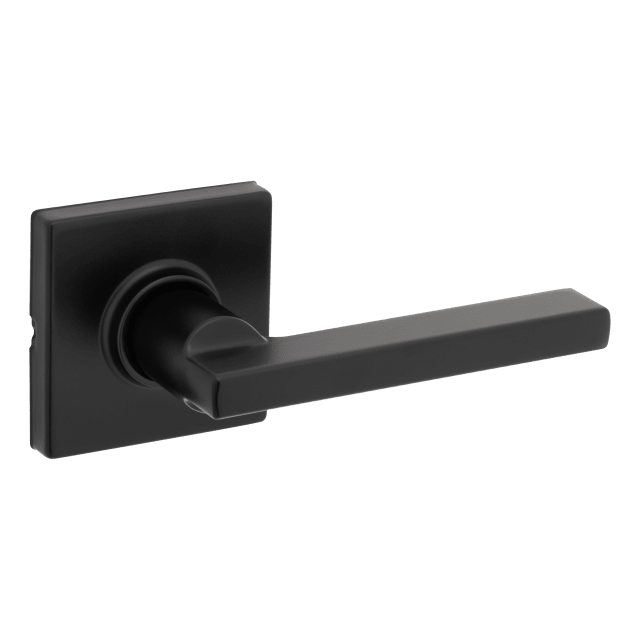 Hildon Square Passage Door Lever in Matte Black