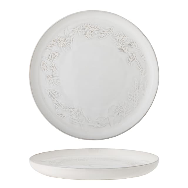 82061120 - Winter Serving Plate, White, Stoneware STOCK: 42
