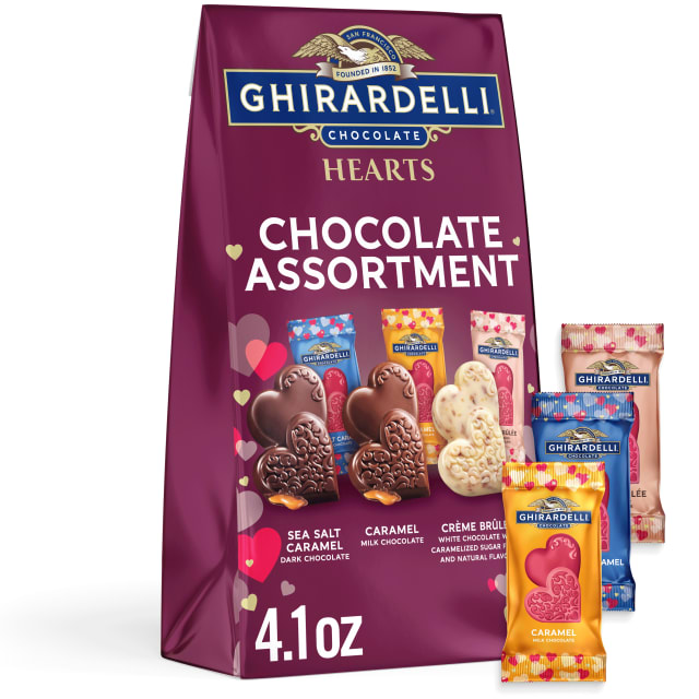 GHIRARDELLI Chocolate Assortment Hearts , 4.1 oz Bag