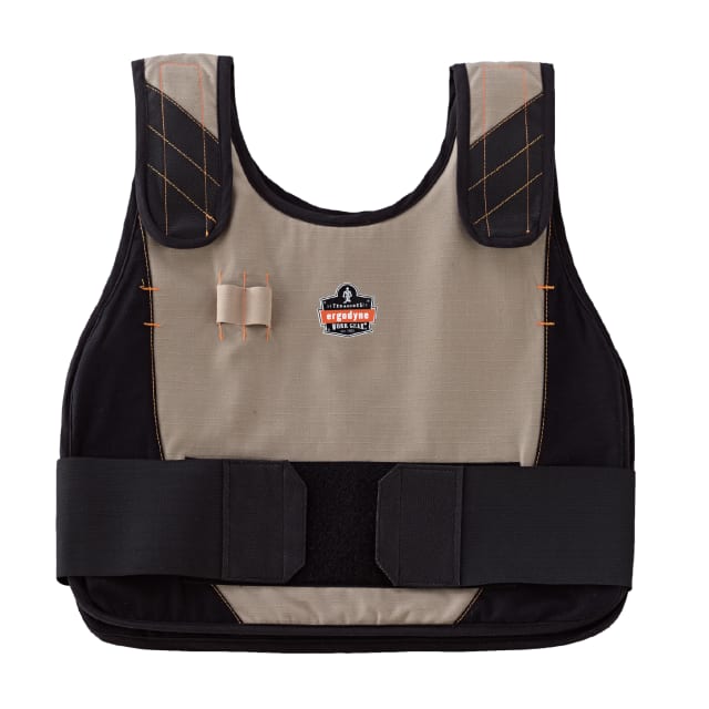 6225 L/XL Khaki Premium FR Phase Change Cooling Vest - Vest Only