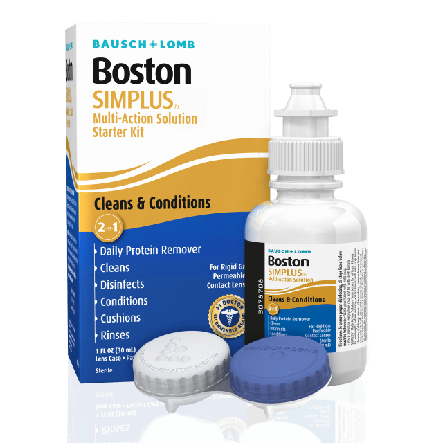 Boston SIMPLUS Multi-Action Solution Travel Kit and Lens Case 1 fl oz (30 mL)