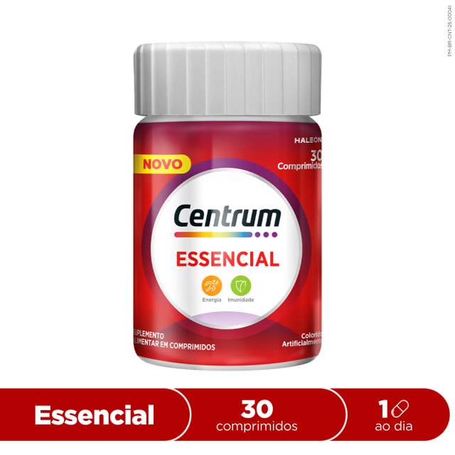 Centrum Essencial Multivitamínico Adulto com 8 nutrientes essenciais, 30 cápsulas