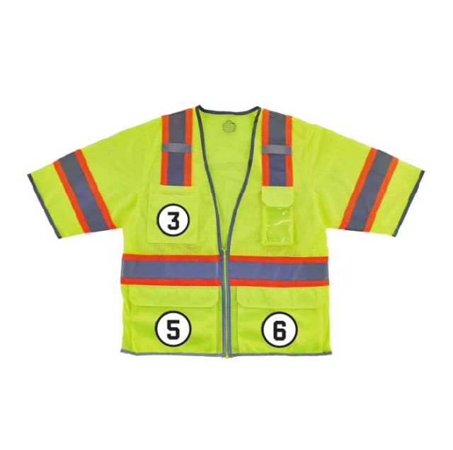 GloWear 8346Z Two-Tone Surveyor Vest - Type R, Class 3, Zipper