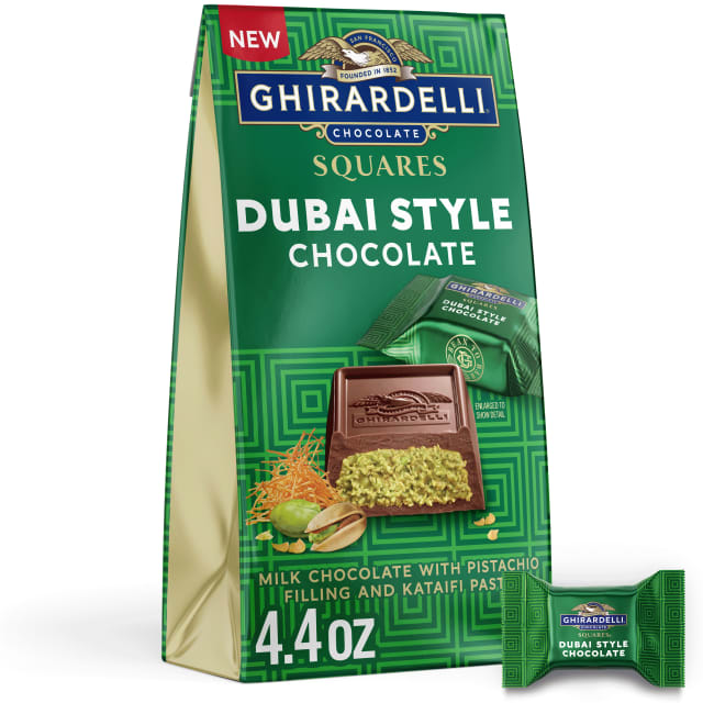 GHIRARDELLI Dubai Style  SQUARES, 4.4 oz Bag