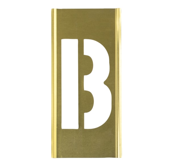 Stencil Sort-1/2" Brass Gothic B