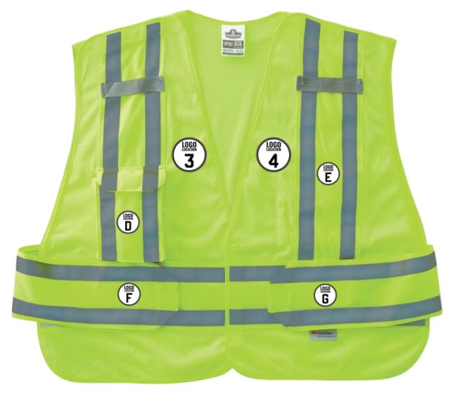 GloWear 8244PSV Expandable Hi-Vis Public Safety Vest - Type P, Class 2