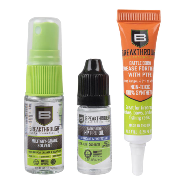 BCT™ Gun Cleaning Kit by BCT™ - Addict Pack Sample Set - Military Grade Solvent Oil Grease - Firearm Care Maintenance - Travel Size